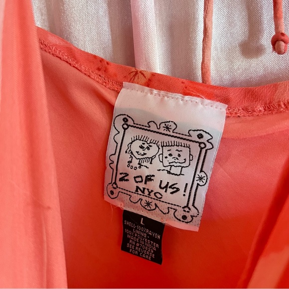 2 of Us Y2K Maxi Coral Floral Dress Sz Large - Picture 7 of 10